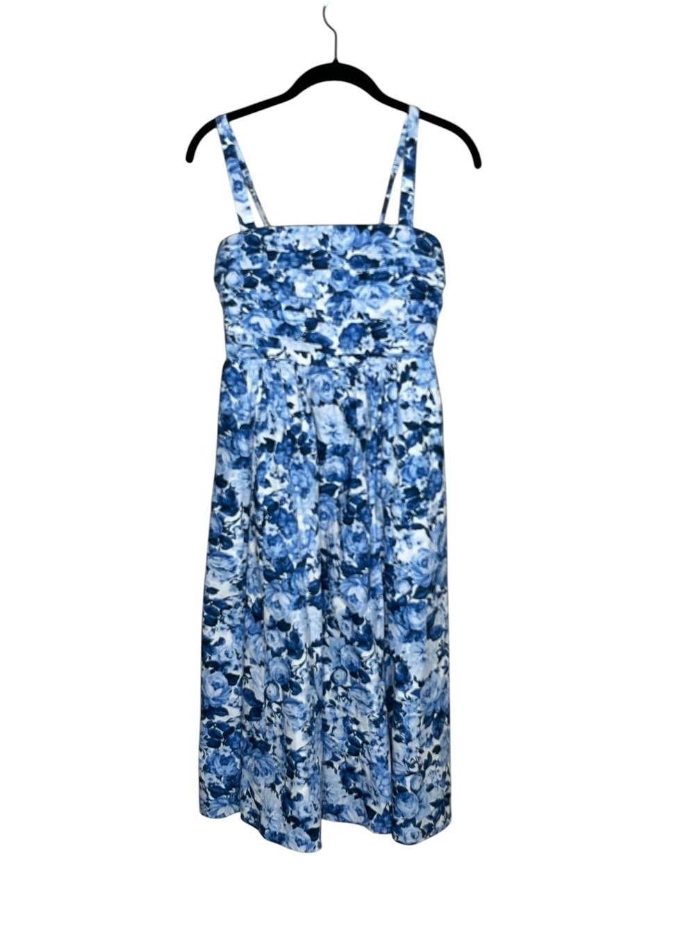 ABERCROMBIE & FITCH‎ Blue and White Floral Emerson Midi Dress